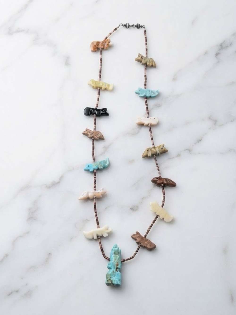 Vintage Authentic Southwestern Zuni Fetish Necklace